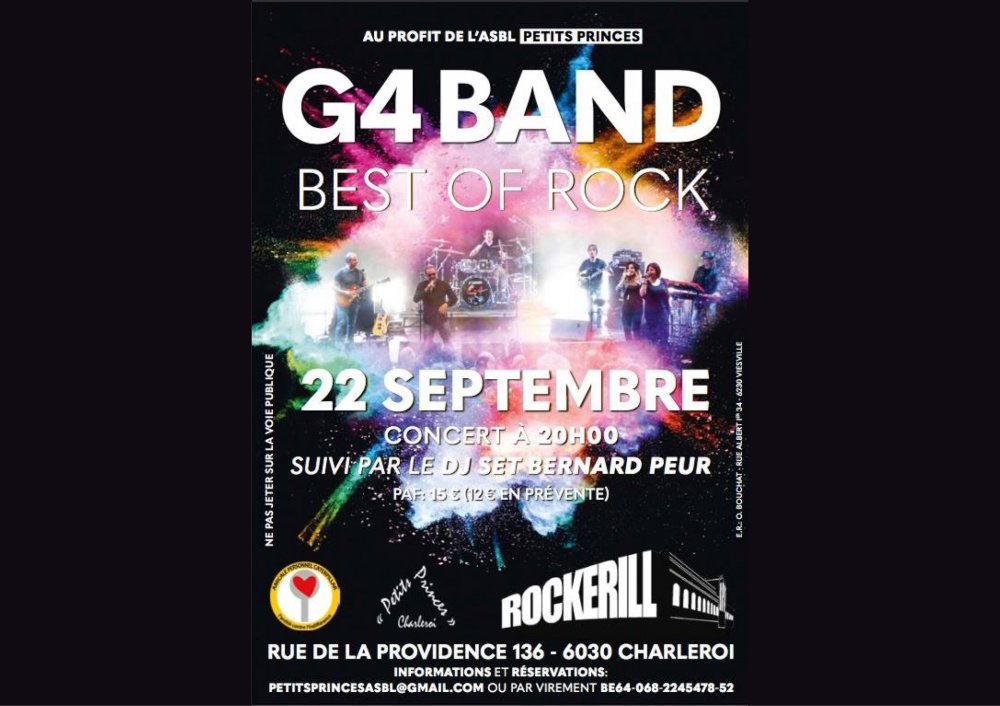 G4 BAND EN CONCERT AU ROCKERILL + DJ SET BERNARD PEUR