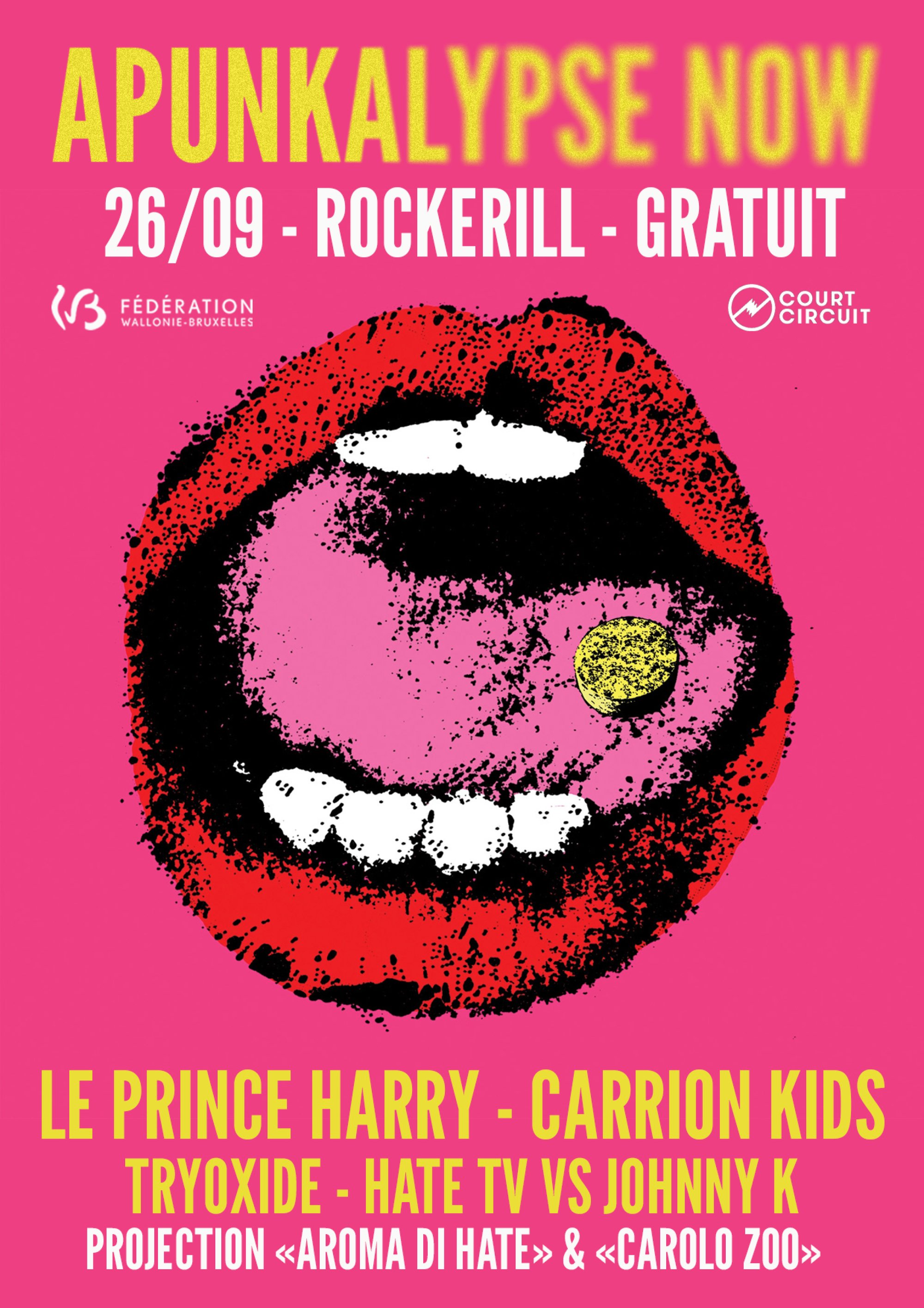 FÊTE FWB 2024 / APUNKALYPSE NOW: LE PRINCE HARRY + CARRION KIDS + TRIOXYDE