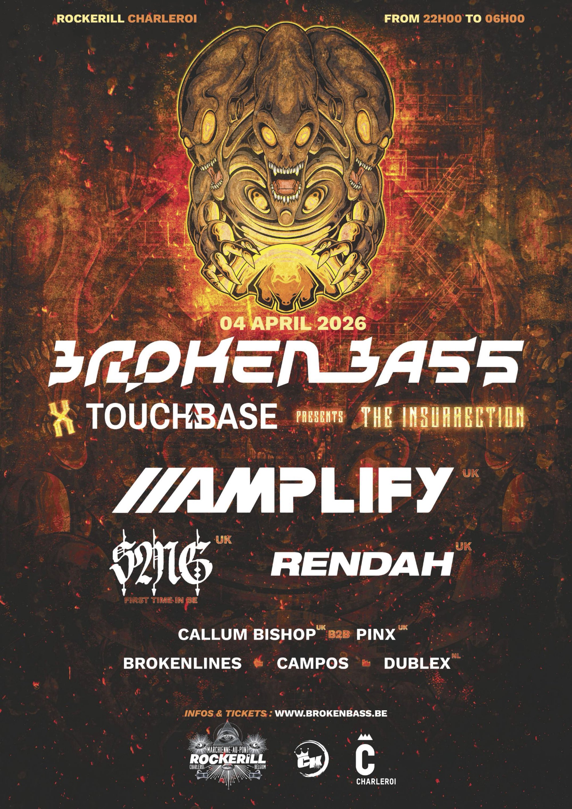 BROKEN'BASS X TOUCHBASE - THE INSURRECTION: AMPLIFY, SMG, RENDAH & MORE